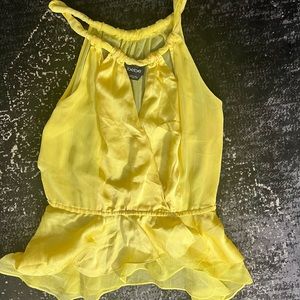 Bebe silk and chiffon top